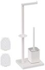 relaxdays WC-Garnitur aus Metall, Badezimmer und G&auml;ste-WC,