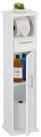 relaxdays Toilettenpapierhalter Wei&szlig;er Toilettenpapierhalter stehend (1-St)
