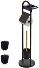 relaxdays WC-Garnitur mit Ablage, Smartphones, Feuchtt&uuml;cher, Toilettenpapier,