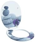 vidaXL WC-Sitz 44 x 38 cm WC-Sitz Toilettensitz Soft-Close Grau 44x38 cm...