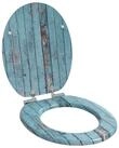 vidaXL WC-Sitz 44 x 38 cm WC-Sitz Toilettensitz Soft-Close Blau 44x38 cm...