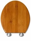 BigDean WC-Sitz Toilettendeckel mit Absenkautomatik in Holzoptik oval (Packung,