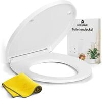 Lion Home WC-Sitz WC Sitz aus Duroplast mit Absenkautomatik bis 150 kg,...