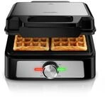 Arendo Waffeleisen Waffelautomat doppelt f&uuml;r belgische Waffeln mit
