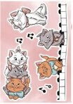Komar Wandtattoo Aristocats Kittens - Gr&ouml;&szlig;e 50 x 70 cm (7 St), selbstklebend,