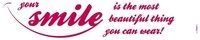 Komar Wandtattoo Your smile - Gr&ouml;&szlig;e 14 x 70 cm (5 St), selbstklebend,...