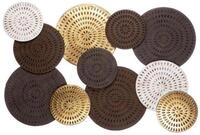 GILDE Wanddekoobjekt TOBAGO Wandrelief - braun - Metall - H.69cm x B.108cm - Mit