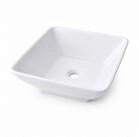 relaxdays Aufsatzwaschbecken Eckiges Waschbecken ohne Hahnloch (1-St), 41,5 x...