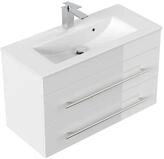 einfachgutemoebel Waschtisch-Set Badm&ouml;bel Waschplatz 80cm Portus 800 SlimLine,...