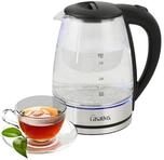 Casativo Wasserkocher Glas-Wasserkocher 1,8L blaues LED-Licht 2200W Edelstahl