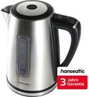 Hanseatic Wasserkocher HWK17DSD, 1,7 l, 2200 W, inkl. 3 Jahre Herstellergarantie