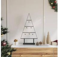 vidaXL K&uuml;nstlicher Weihnachtsbaum vidaXL Metall Weihnachtsbaum Schwarz 60 cm...