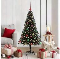 vidaXL K&uuml;nstlicher Weihnachtsbaum vidaXL Weihnachtsbaum Schwarz 150 cm PVC