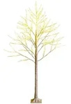 COSTWAY K&uuml;nstlicher Weihnachtsbaum Birkenbaum LED Lichterbaum, 180cm, mit 96