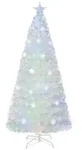 COSTWAY K&uuml;nstlicher Weihnachtsbaum Tannenbaum mit bunten LED-Lichtern, mit