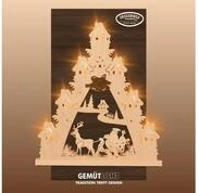 Weigla LED Schwibbogen Weihnachtsmann auf Schlitten, Lichterspitze aus Holz,...