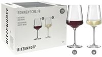 Ritzenhoff Gl&auml;ser-Set Sonnenschliff Weinglas 12er Set H24, Kristallglas