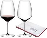 Rotweinglas "Cabernet / Merlot Weingl&auml;ser + Poliertuch Veloce 829 ml 2er Set