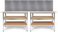 ONDIS24 Werkstatt-Set Werkstatt Set Uwe 240cm Melamin + 6 Lochw&auml;nde