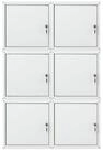 PROREGAL&reg; Spind MegaDeal 6x Schlie&szlig;fachw&uuml;rfel Cubic XL 45x45x45cm Grau (6-St)