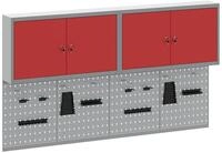 vidaXL Werkzeugschrank Werkzeugschrank-Set 6 Stk. Rot Pulverbeschichteter Stahl