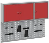 vidaXL Werkzeugschrank Werkzeugschrank-Set 5 Stk. Rot Pulverbeschichteter Stahl