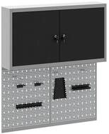 vidaXL Werkzeugschrank Werkzeugschrank-Set 3 Stk. Schwarz Pulverbeschichteter...
