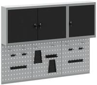 vidaXL Werkzeugschrank Werkzeugschrank-Set 5 Stk. Schwarz Pulverbeschichteter...