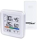 GreenBlue Wetterstation GB169 Temperatur + Luftfeuchtigkeit IN/OUT Wetterstation (Uhr