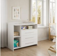 Vicco Wickelkommode Paula, Wei&szlig;/Wei&szlig;, 110 x 93.5 cm mit Wickelaufsatz
