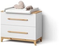 Livinity&reg; Wickelkommode Mailo, Wei&szlig;/Artisan/Artisan, mit 2 Schubladen