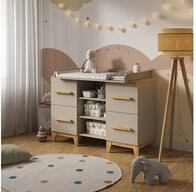 VitaliSpa&reg; Wickelkommode Malia, Cashmere/Artisan/Artisan, 133 x 98 cm XL mit 4