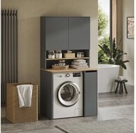 Vicco Waschmaschinenumbauschrank Viktor, Anthrazit/Goldkraft Eiche, 93.6 x 88.2...