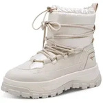 Tamaris Winterstiefelette Winterboots, Snowboots mit aufgesetzter Schn&uuml;rung beige 36