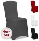 Detex Stuhlhusse, 4er Set Stretch Hussen f&uuml;r St&uuml;hle OEKO-TEX &Uuml;berwurf...