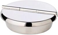 EDZARD Aschenbecher Ashburn, Aschenbecher mit Deckel, Silber-Optik,...