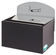 PROREGAL&reg; Aschenbecher Robuster Wandascher Schild 0,8L 20x20x12,5cm Anthrazit