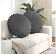 vidaXL Sitzkissen vidaXL Sitzkissen 2 stk. Stoff Dunkelgrau &Oslash;60 x 21 cm