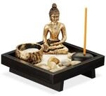 relaxdays Buddhafigur Zen Garten mit Buddha (8 St)