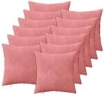 vidaXL Kissenbezug Kissenbezug 12 pcs HEERLEN Rosa 50 x 50 cm Samt, (12 St&uuml;ck)