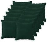 vidaXL Kissenbezug Kissenbezug 12 pcs HOUTEN Dunkelgr&uuml;n 50 x 50 cm Samt, (12...