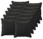 vidaXL Kissenbezug Kissenbezug 12 pcs HOUTEN Schwarz 50 x 50 cm Samt, (12...
