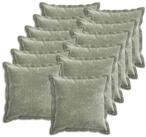 vidaXL Kissenbezug Kissenbezug 12 stk. HOUTEN Gr&uuml;n 50 x 50 cm Chenille-Stoff,...