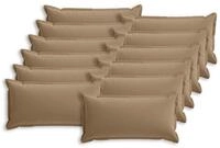 vidaXL Kissenbezug Kissenbezug 12 stk. HOUTEN Taupe 40 x 80 cm Polyester, (12...