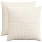 vidaXL Kissenbez&uuml;ge vidaXL Kissenbezug 2 pcs ALMELO Creme 65 x 65 cm Cord