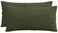 vidaXL Kissenbezug Kissenbezug 2 pcs ALMELO Gr&uuml;n 40 x 70 cm Cord, (2 St&uuml;ck)