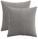 vidaXL Kissenbez&uuml;ge vidaXL Kissenbezug 2 pcs ALMELO Hellgrau 45 x 45 cm Cord