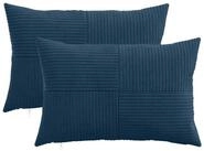 vidaXL Kissenbez&uuml;ge vidaXL Kissenbezug 2 pcs ALMELO Marineblau 50 x 75 cm Cord