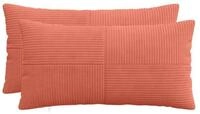 vidaXL Kissenbez&uuml;ge vidaXL Kissenbezug 2 pcs ALMELO Rot-Orange 40 x 70 cm Cord