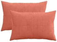 vidaXL Kissenbez&uuml;ge vidaXL Kissenbezug 2 pcs ALMELO Rot-Orange 50 x 75 cm Cord